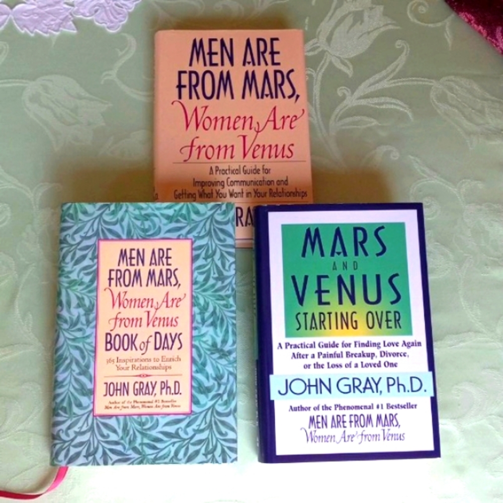 📚 Series of 3 books: Men are from Mars, Women are from Venus by John Gray, PhD